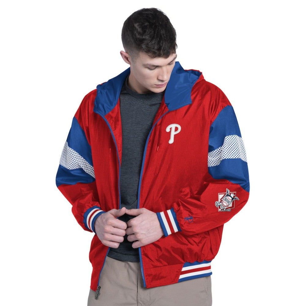Philadelphia Phillies Pro Player Legacy Lightweight Full-Zip Hooded Jacket - Red/Royal Jackets