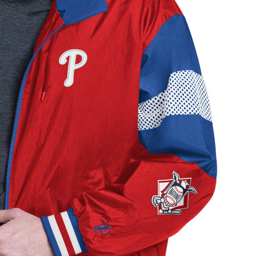 Philadelphia Phillies Pro Player Legacy Lightweight Full-Zip Hooded Jacket - Red/Royal Jackets