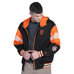 San Francisco Giants Pro Player Legacy Lightweight Full-Zip Hooded Jacket - Black/Orange Jackets