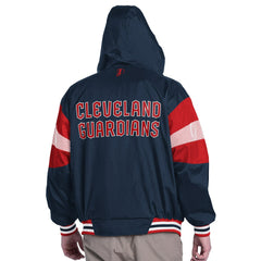Cleveland Guardians Pro Player Legacy Lightweight Full-Zip Hooded Jacket - Navy/Red Jackets