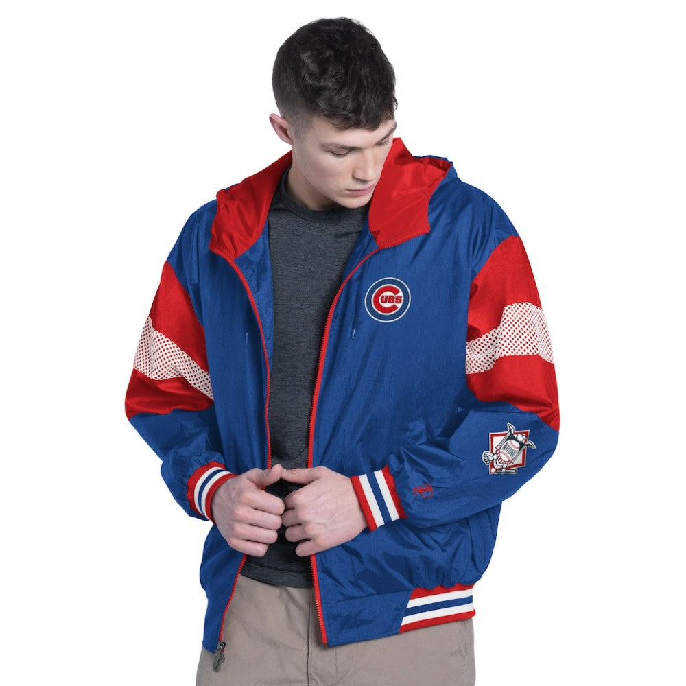 Chicago Cubs Pro Player Legacy Lightweight Full-Zip Hooded Jacket - Royal/Red Jackets