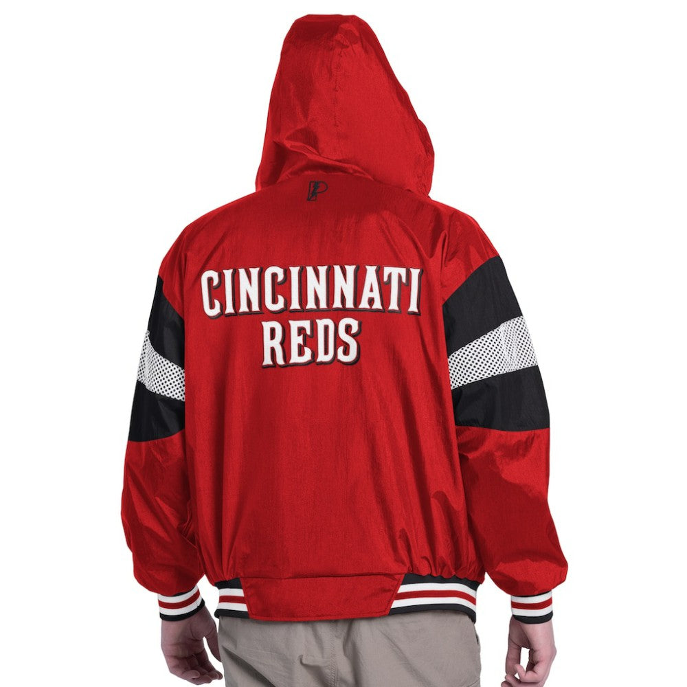 Cincinnati Reds Pro Player Legacy Lightweight Full-Zip Hooded Jacket - Red/Black Jackets