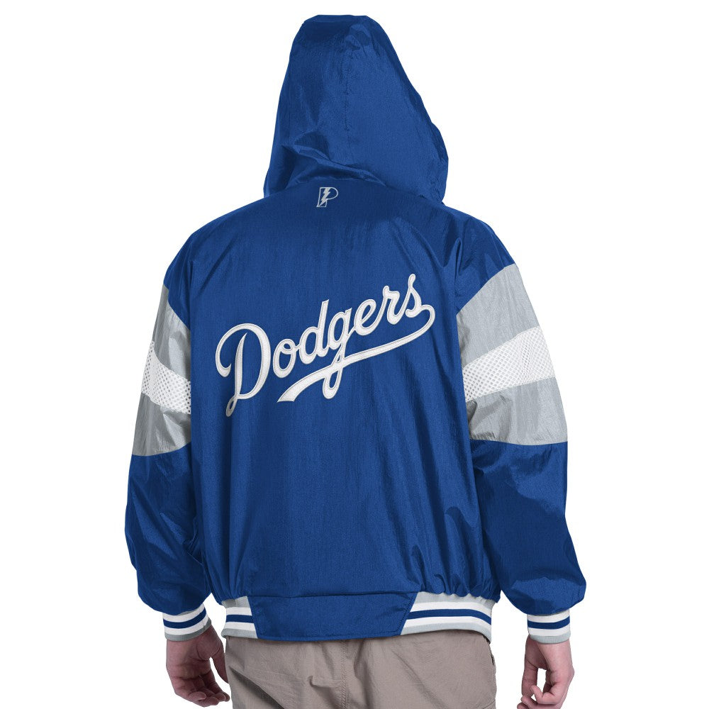 Los Angeles Dodgers Pro Player Legacy Lightweight Full-Zip Hooded Jacket - Royal/Gray Jackets