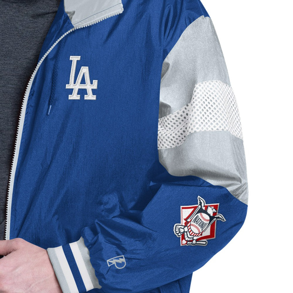 Los Angeles Dodgers Pro Player Legacy Lightweight Full-Zip Hooded Jacket - Royal/Gray Jackets