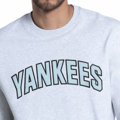 New York Yankees Starter Face of Ice Blue French Terry Sweatshirt - Gray Sweatshirts