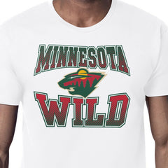 NHL Minnesota Wild Starter Comic Style Team Graphic T-Shirt - White