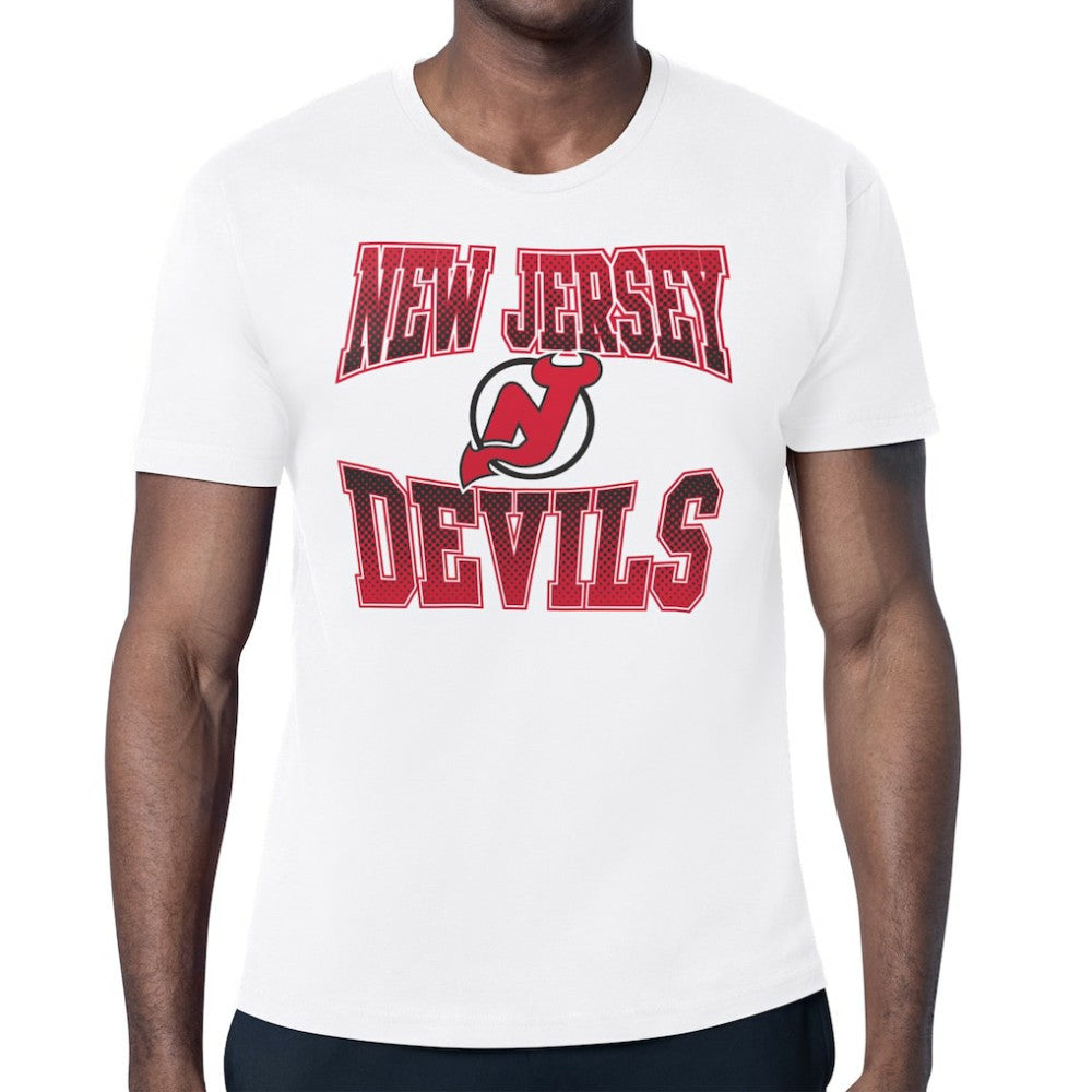 NHL New Jersey Devils Starter Comic Style Team Graphic T-Shirt - White