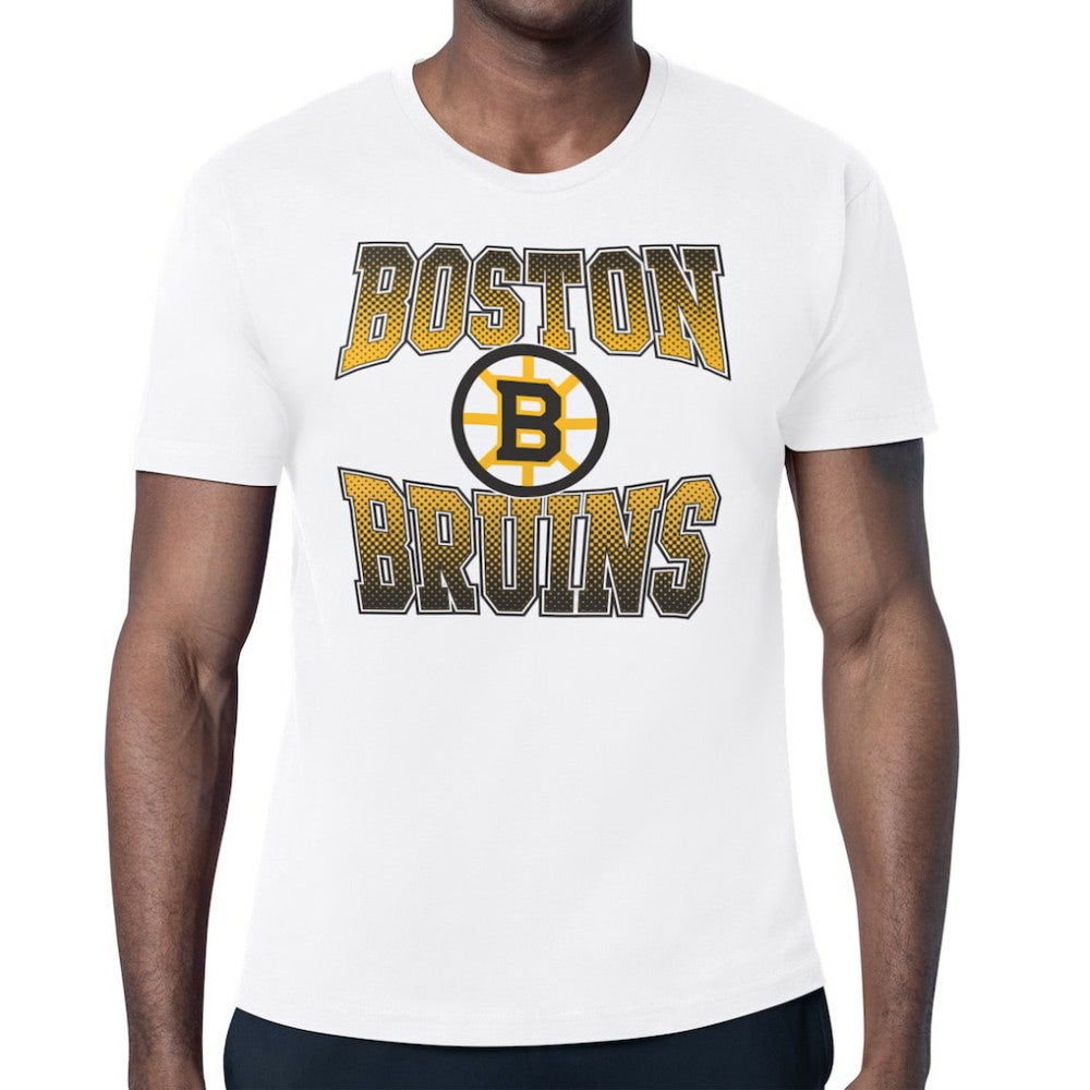 NHL Boston Bruins Starter Comic Style Team Graphic T-Shirt - White