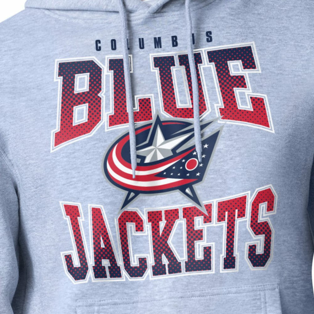 NHL Columbus Blue Jackets Starter Comic Style Team Graphic Hoodie - Gray