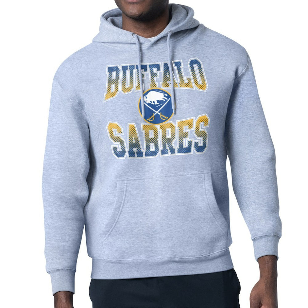 NHL Buffalo Sabres Starter Comic Style Team Graphic Hoodie - Gray