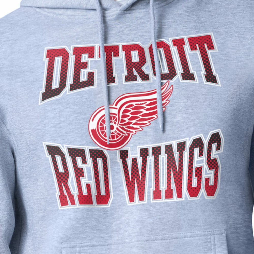 NHL Detroit Red Wings Starter Comic Style Team Graphic Hoodie - Gray