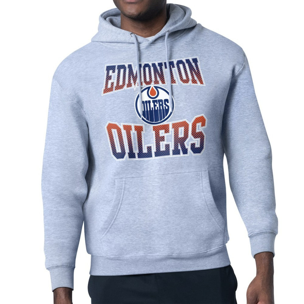 NHL Edmonton Oilers Starter Comic Style Team Graphic Hoodie - Gray