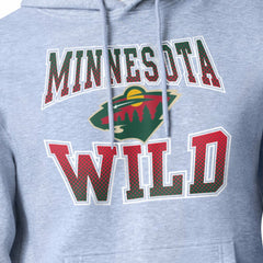 NHL Minnesota Wild Starter Comic Style Team Graphic Hoodie - Gray