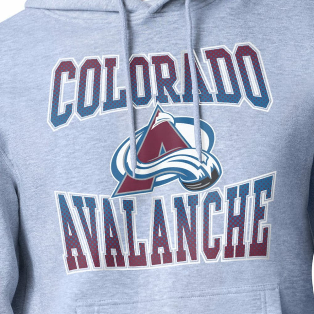 NHL Colorado Avalanche Starter Comic Style Team Graphic Hoodie - Gray
