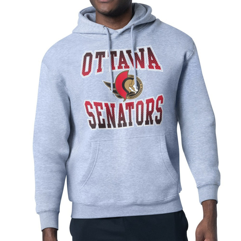 NHL Ottawa Senators Starter Comic Style Team Graphic Hoodie - Gray