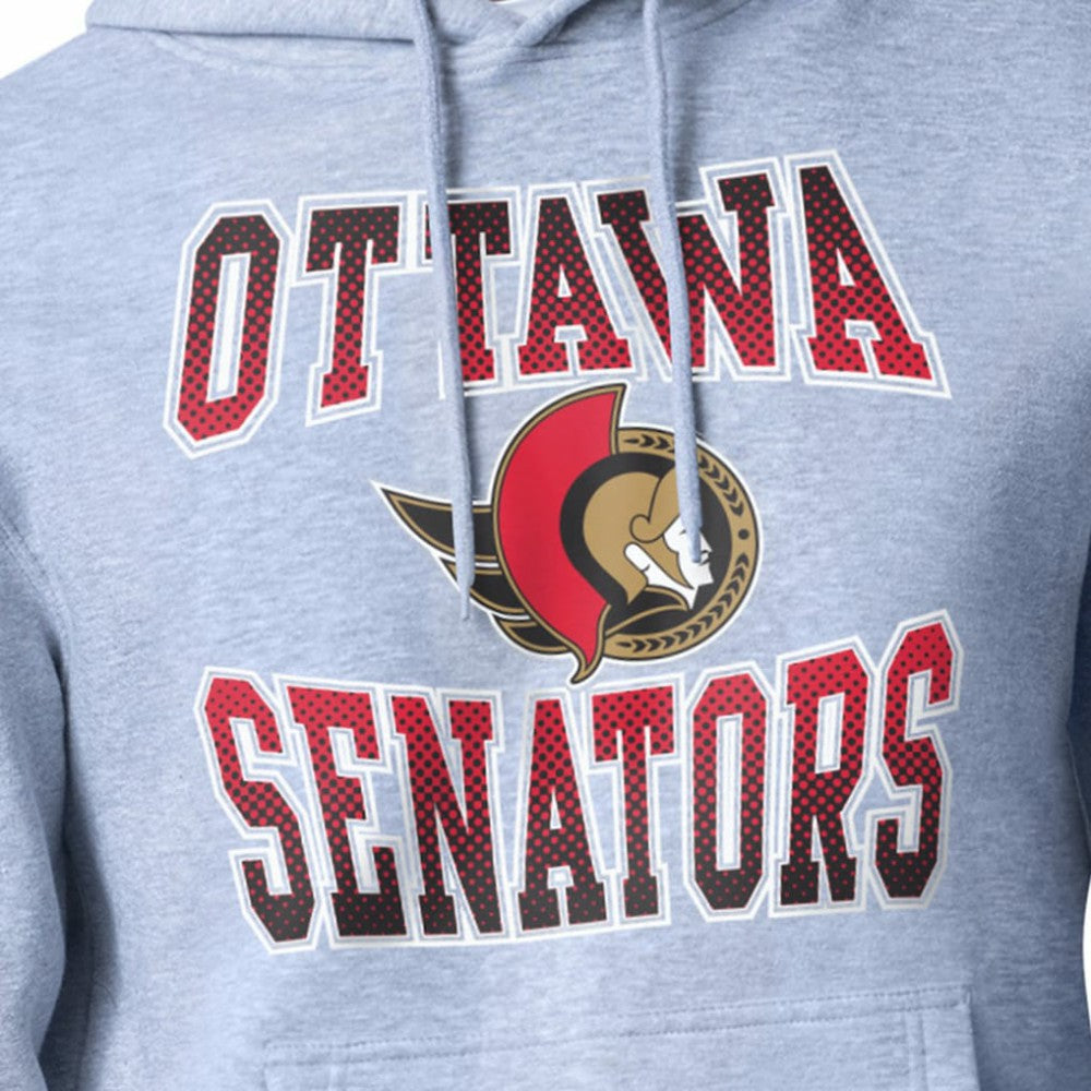 NHL Ottawa Senators Starter Comic Style Team Graphic Hoodie - Gray
