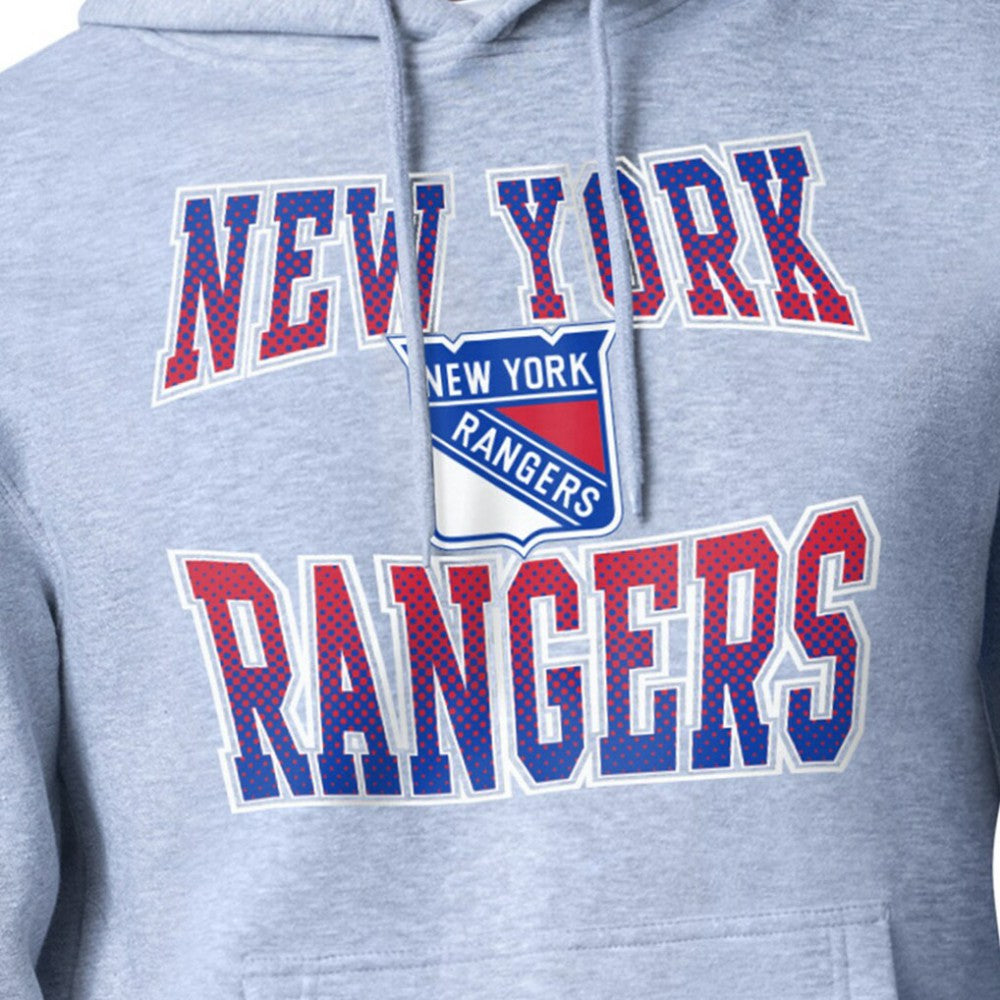 NHL New York Rangers Starter Comic Style Team Graphic Hoodie - Gray