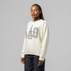 Los Angeles Dodgers Mitchell & Ness Women's Premium Crewneck Sweatshirt - Cream Sweatshirts