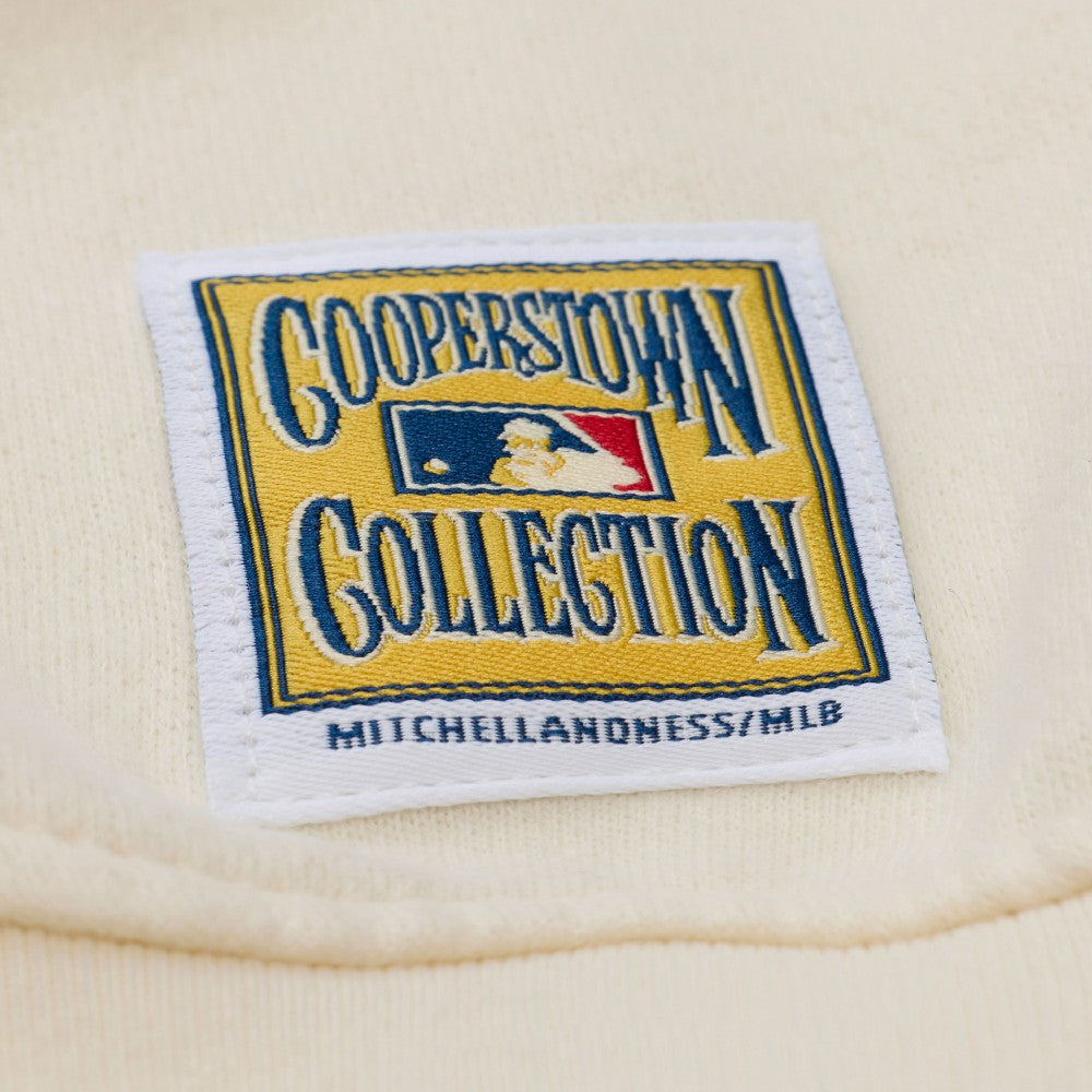 Los Angeles Dodgers Mitchell & Ness Women's Premium Crewneck Sweatshirt - Cream Sweatshirts