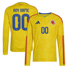 Colombia National Team FIFA x World Cup 2026 Home Replica Long Sleeve Custom Jersey Yellow