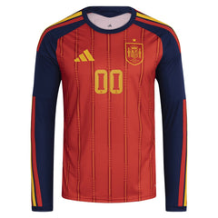 Spain National Team FIFA x World Cup 2026 Home Replica Long Sleeve Custom Jersey Red