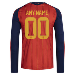 Spain National Team FIFA x World Cup 2026 Home Replica Long Sleeve Custom Jersey Red
