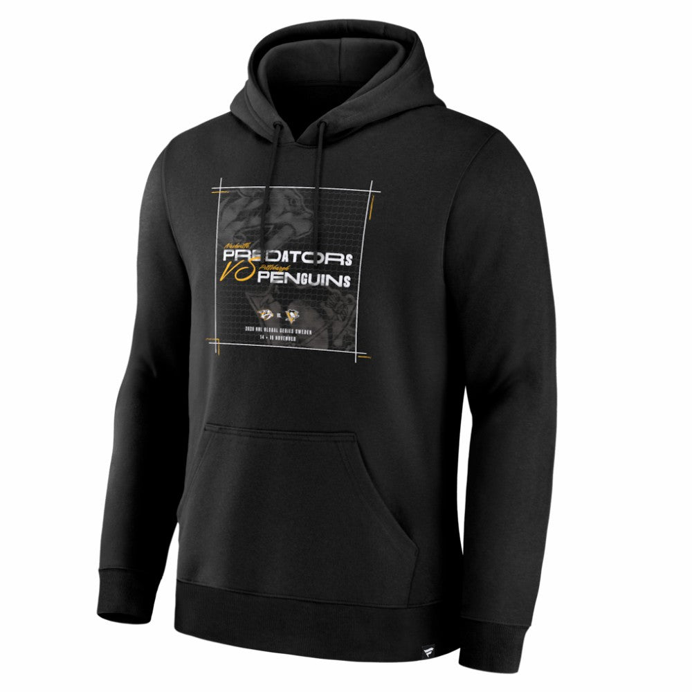 NHL Nashville Predators vs. Pittsburgh Penguins 2025 NHL Global Series Matchup Legacy Hoodie - Black