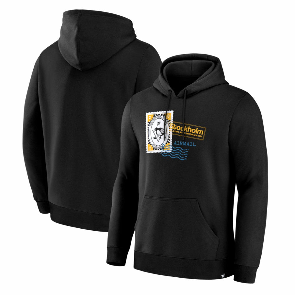 NHL Pittsburgh Penguins 2025 NHL Global Series Hometown To Stockholm Legacy Hoodie - Black