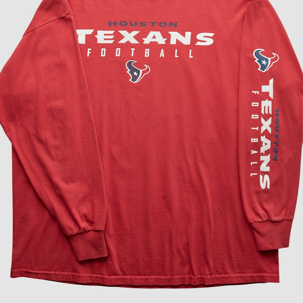 Houston Texans NFL 2000s Long Sleeve T-shirt Red Vintage
