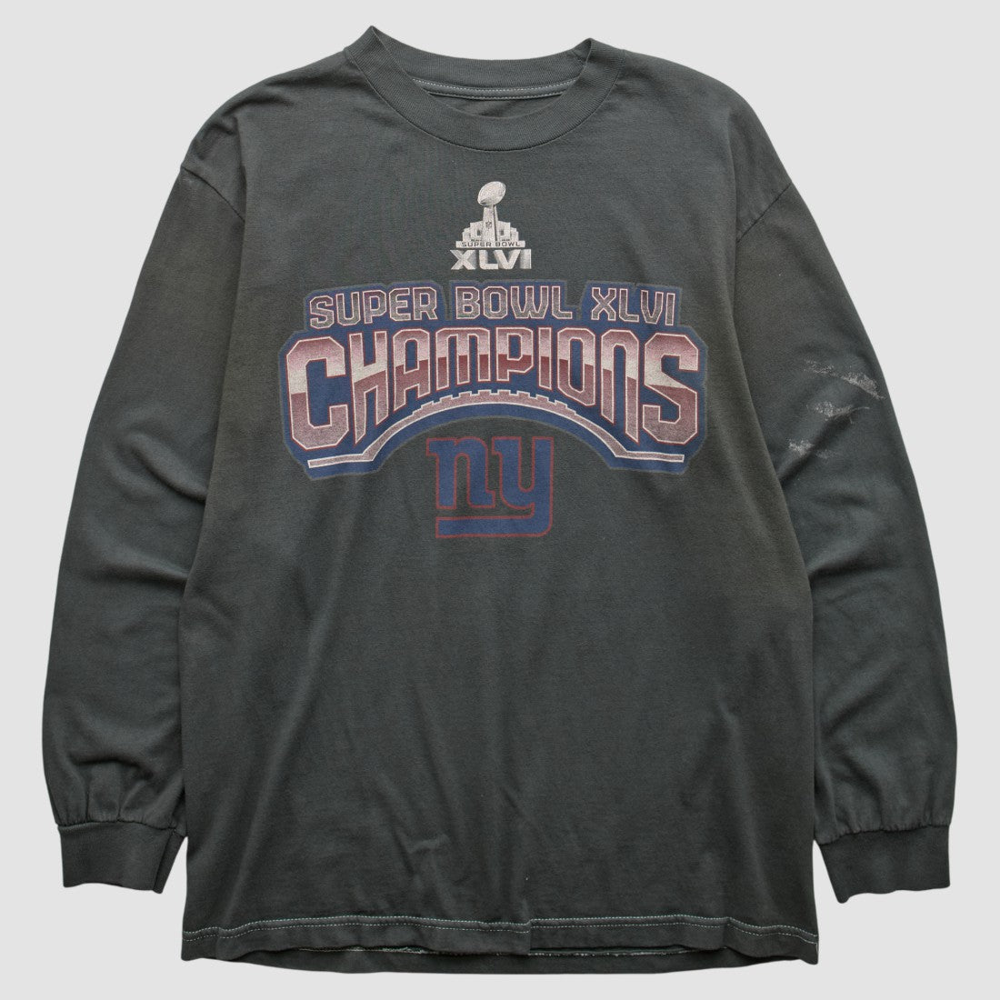 New York Giants 2012 Long Sleeve T-shirt Black Vintage