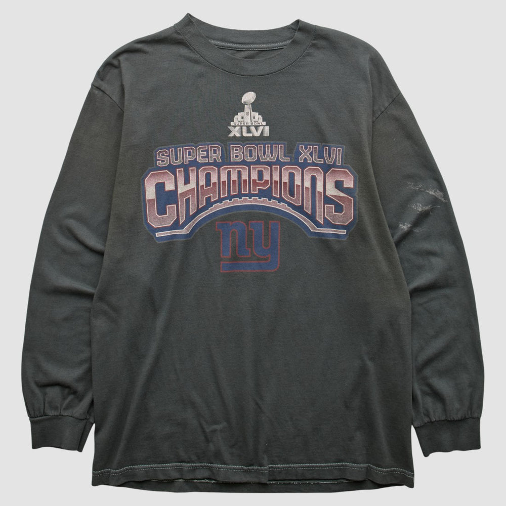 New York Giants 2012 Long Sleeve T-shirt Black Vintage
