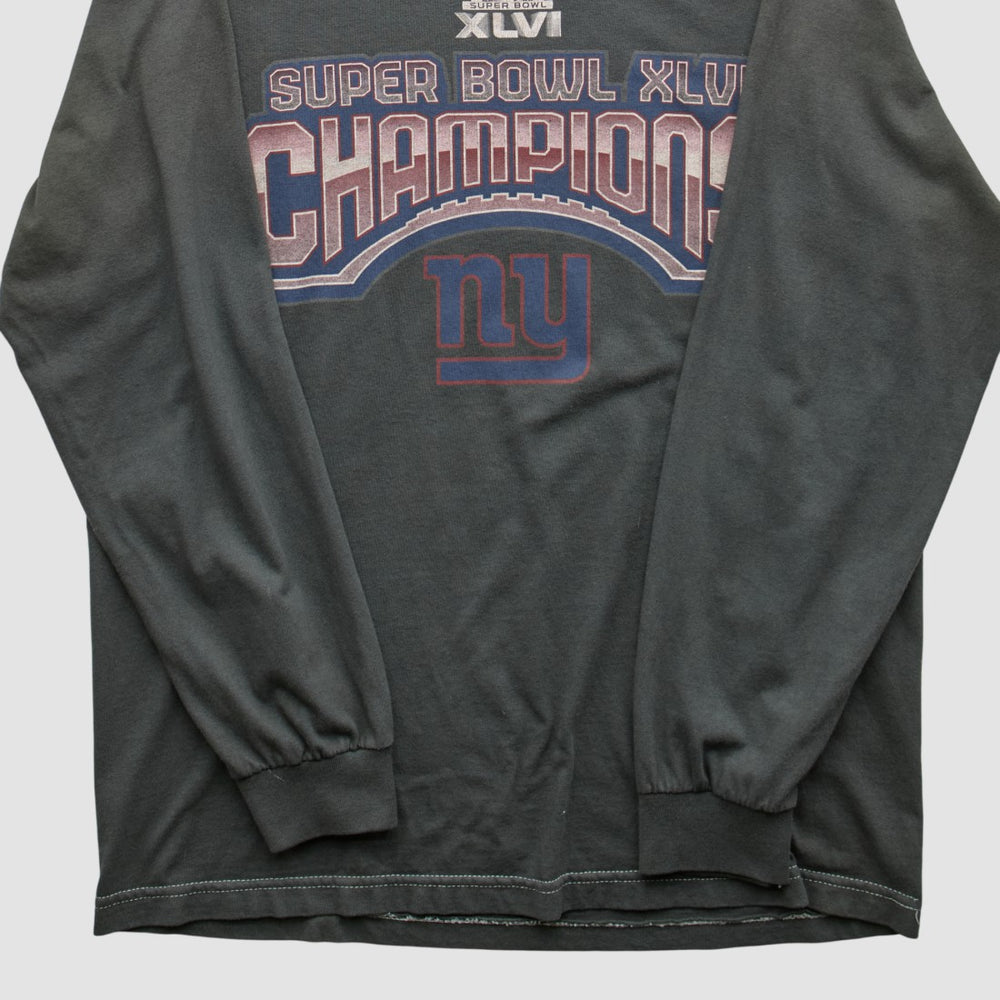 New York Giants 2012 Long Sleeve T-shirt Black Vintage