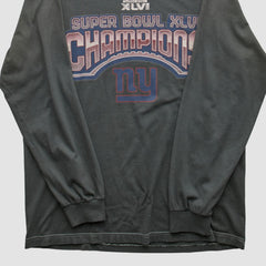 New York Giants 2012 Long Sleeve T-shirt Black Vintage