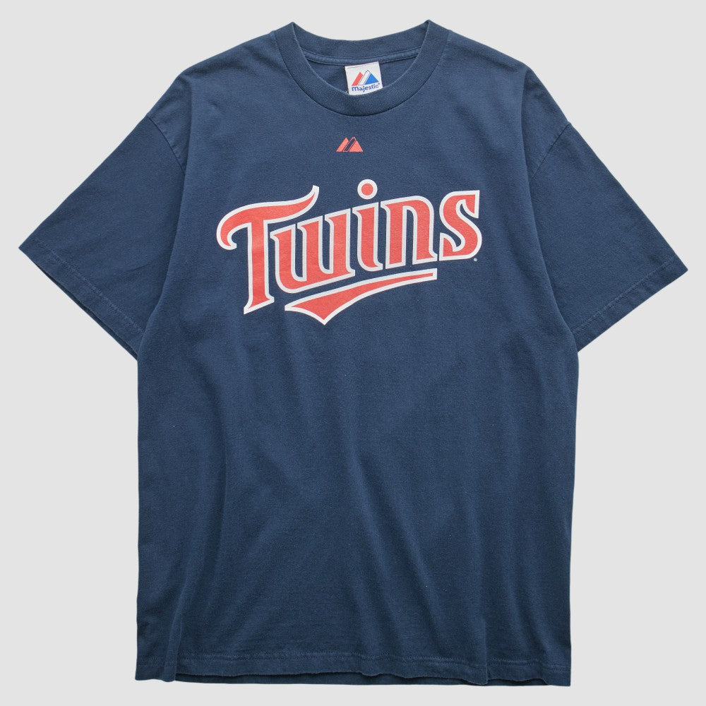 Minnesota Twins Majestic 2000s T-shirt - Navy - M by Fanatics Real Vintage T-shirts