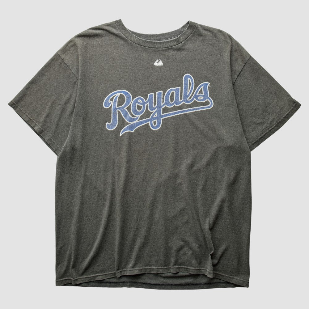 Kansas City Royals Majestic 2010s T-shirt - Charcoal - M by Fanatics Real Vintage T-shirts