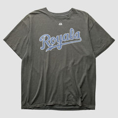 Kansas City Royals Majestic 2010s T-shirt - Charcoal - M by Fanatics Real Vintage T-shirts