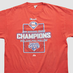 Philadelphia Phillies Delta 2009 T-shirt - Red - M by Fanatics Real Vintage T-shirts