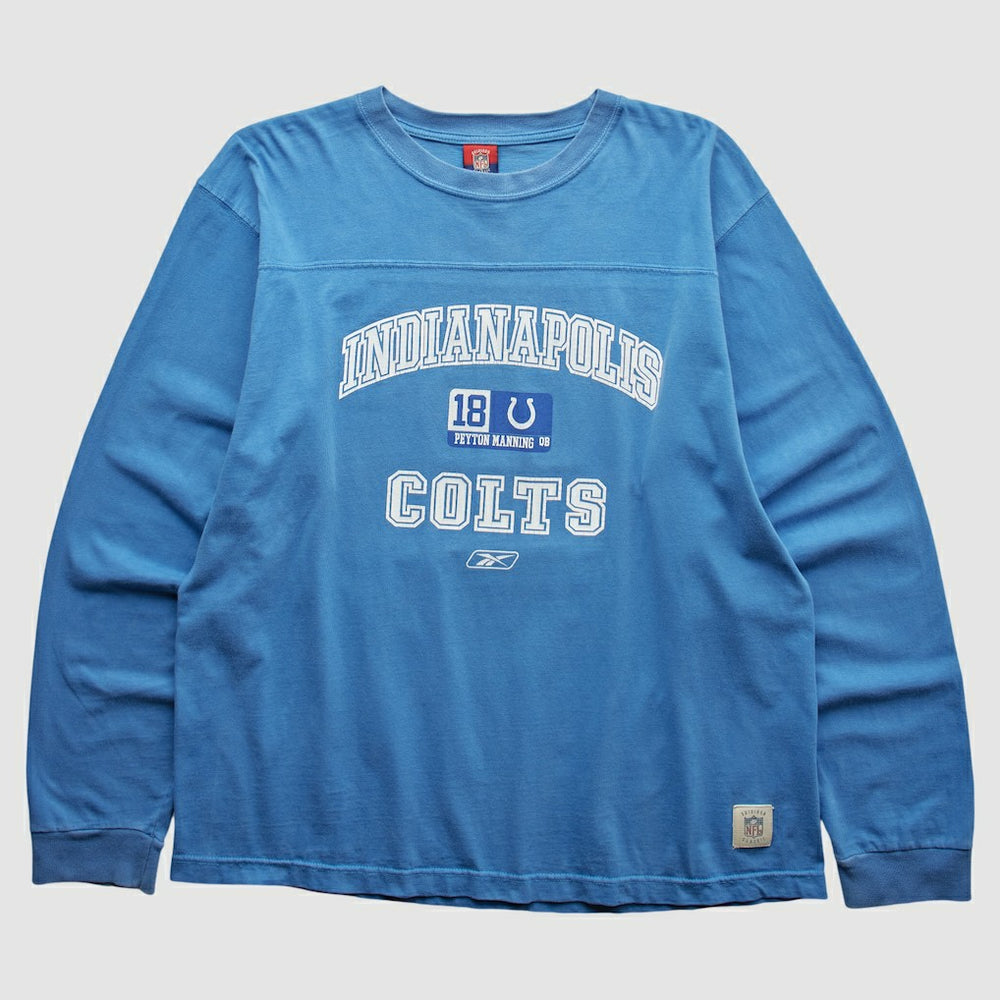 Indianapolis Colts Reebok 2000s Long Sleeve T-shirt Blue Vintage