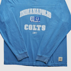 Indianapolis Colts Reebok 2000s Long Sleeve T-shirt Blue Vintage