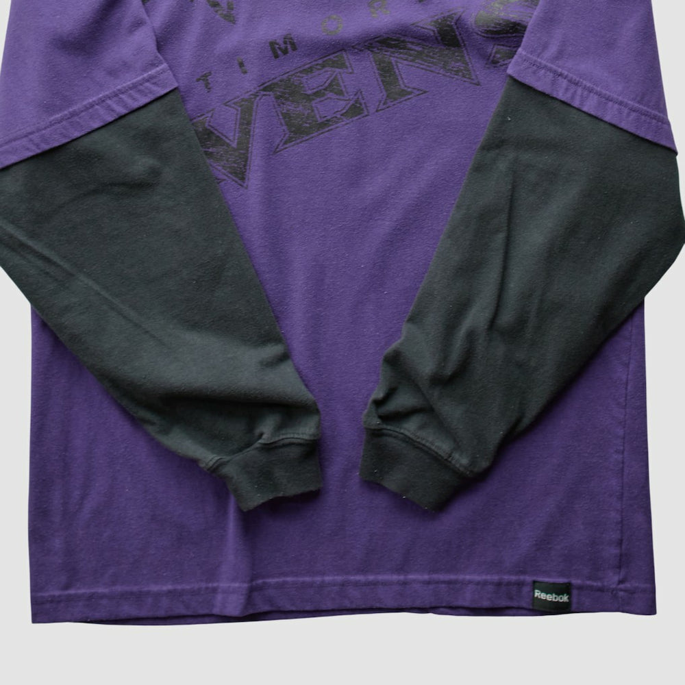 Baltimore Ravens Reebok 2010s Long Sleeve T-shirt Purple Vintage