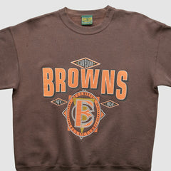 Cleveland Browns Home Team Advantage 90s Sweatshirt Brown Vintage