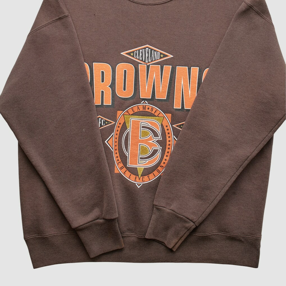 Cleveland Browns Home Team Advantage 90s Sweatshirt Brown Vintage