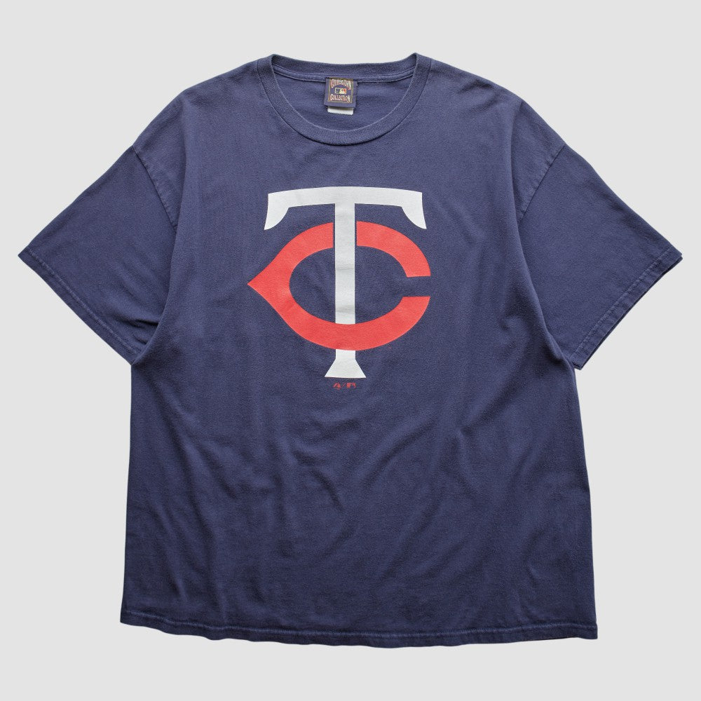 Minnesota Twins Majestic 2000s T-shirt - Navy - L by Fanatics Real Vintage T-shirts