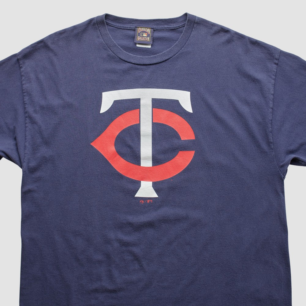 Minnesota Twins Majestic 2000s T-shirt - Navy - L by Fanatics Real Vintage T-shirts