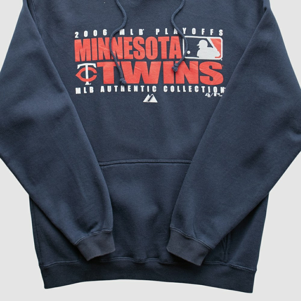 Minnesota Twins Majestic 2006 Hooded Sweatshirt - Navy - XS by Fanatics Real Vintage Sweatshirts