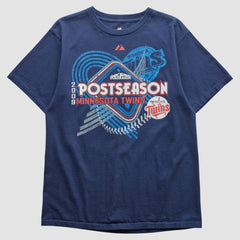 Minnesota Twins Majestic 2009 T-shirt - Navy - XS by Fanatics Real Vintage T-shirts