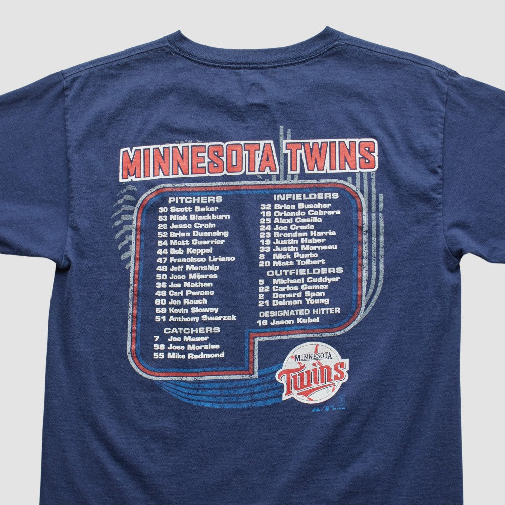 Minnesota Twins Majestic 2009 T-shirt - Navy - XS by Fanatics Real Vintage T-shirts