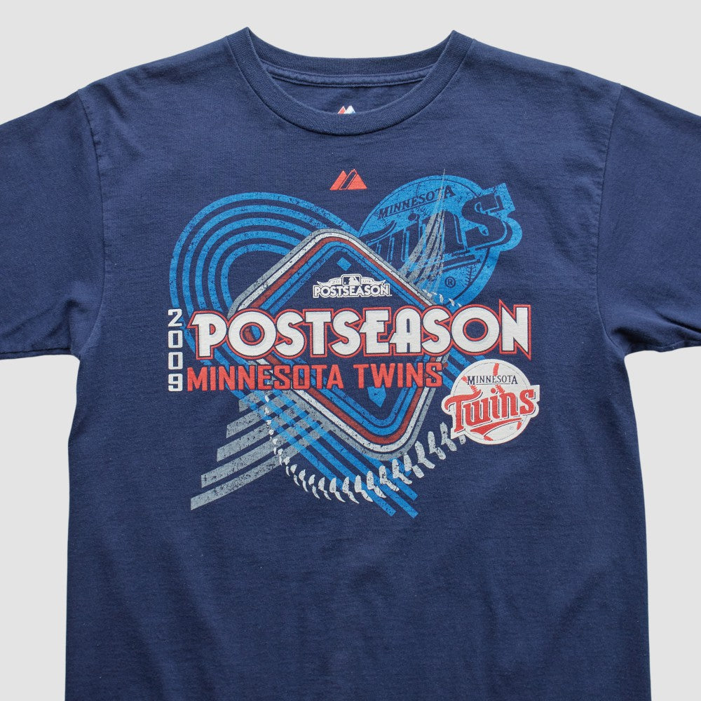 Minnesota Twins Majestic 2009 T-shirt - Navy - XS by Fanatics Real Vintage T-shirts