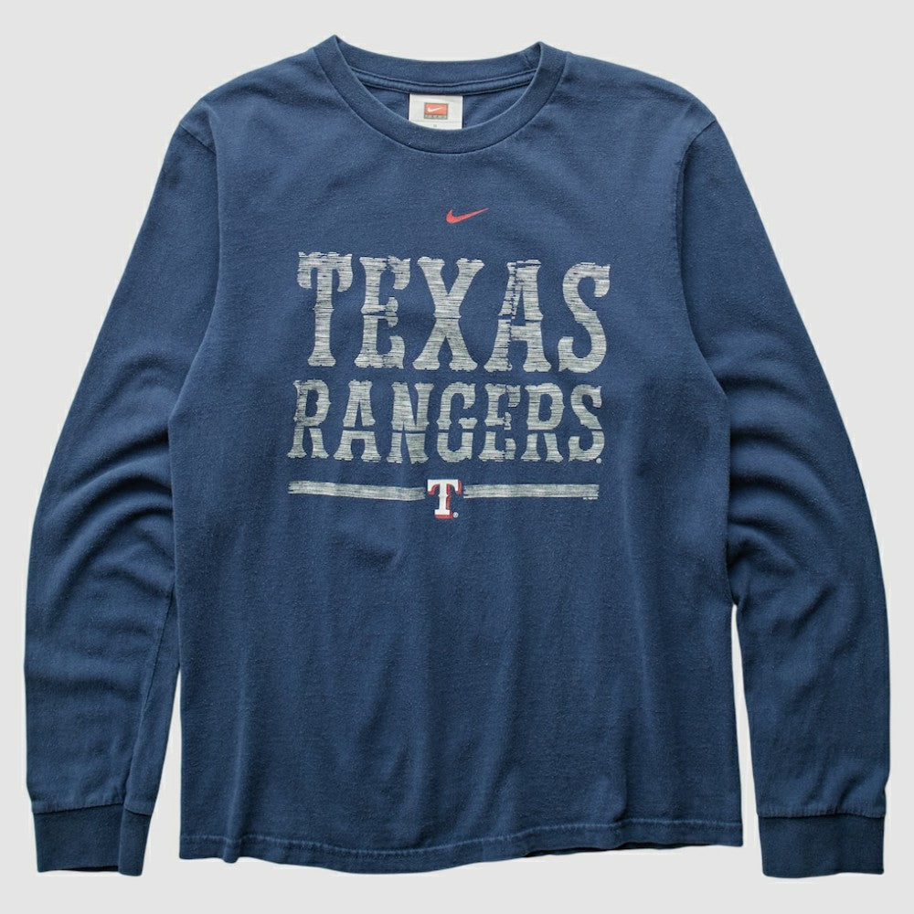 Texas Rangers Nike 2000s Long Sleeve T-shirt - Navy - XXS by Fanatics Real Vintage T-shirts