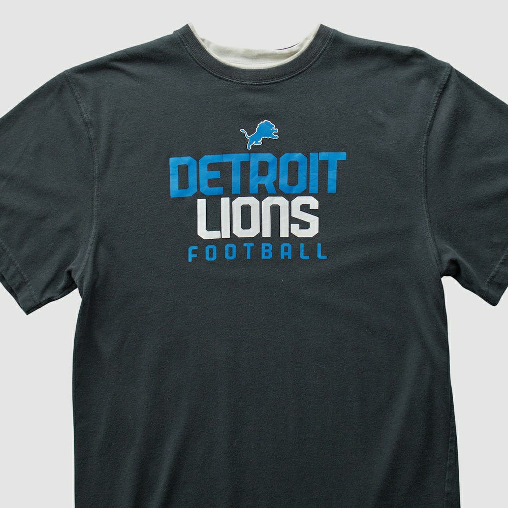 Detroit Lions Reebok 2000s T-shirt Black Vintage